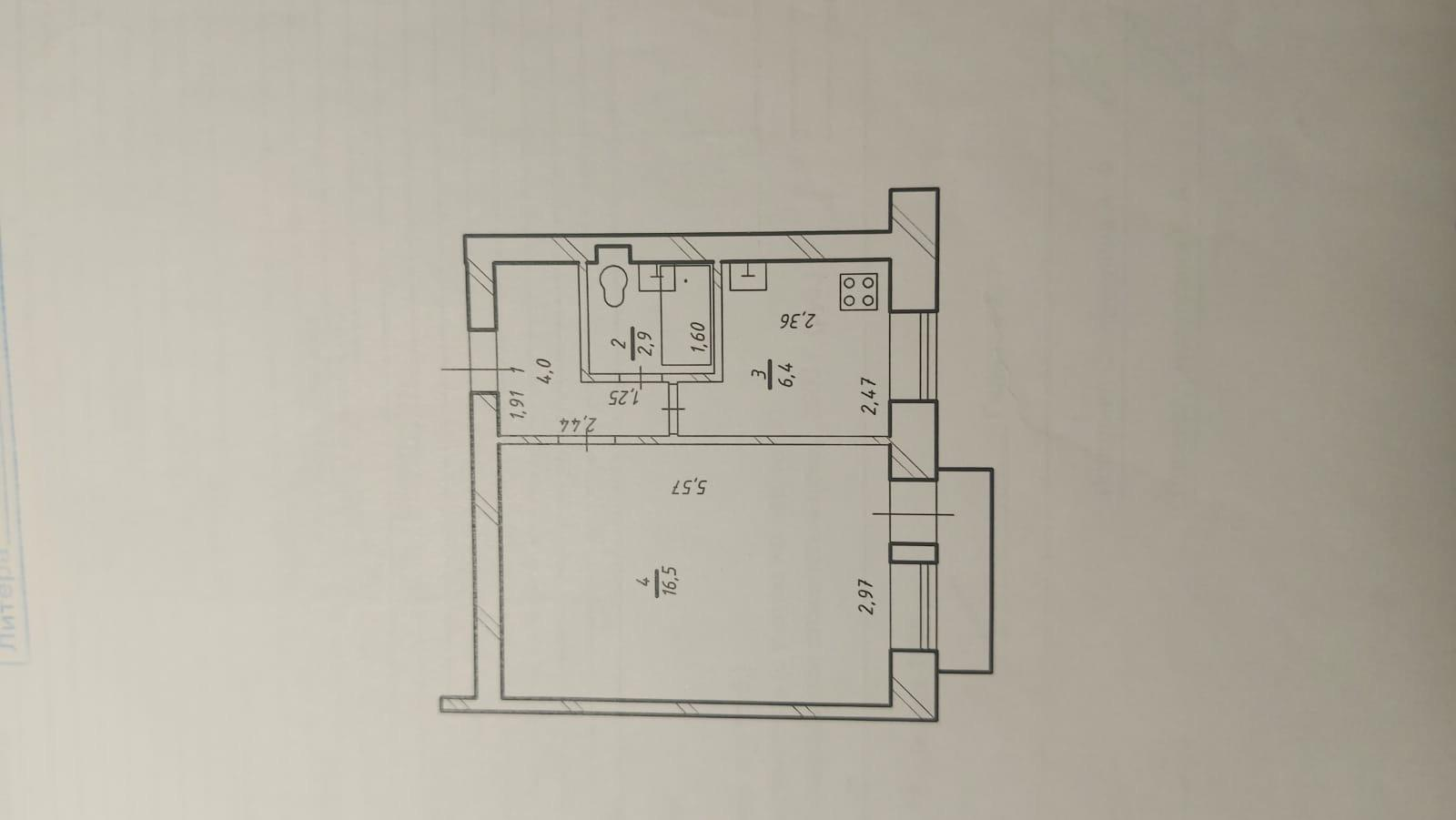 1-комнатная 29.8 м2 в ЖК undefined корпус null этаж 3