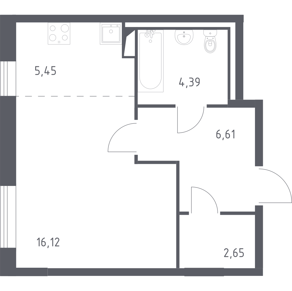 Студия 34 м2 в ЖК Квартал Лаголово корпус null этаж 8