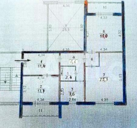 2-комнатная 83.3 м2 в ЖК undefined корпус null этаж 4
