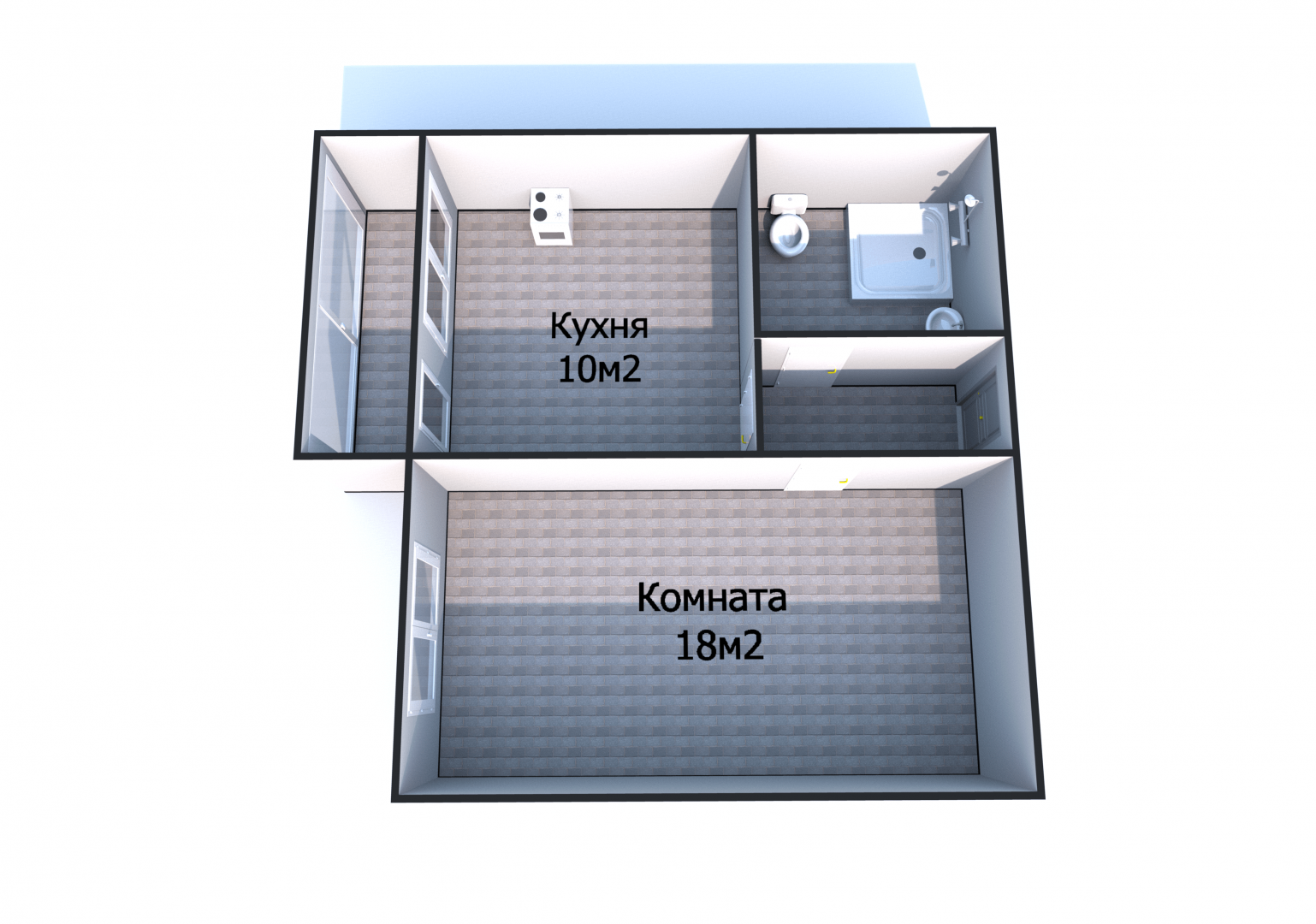 1-комнатная 42 м2 в ЖК undefined корпус null этаж 12