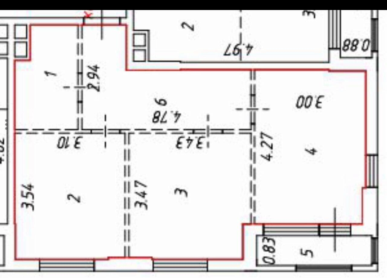2-комнатная 51.6 м2 в ЖК undefined корпус null этаж 6