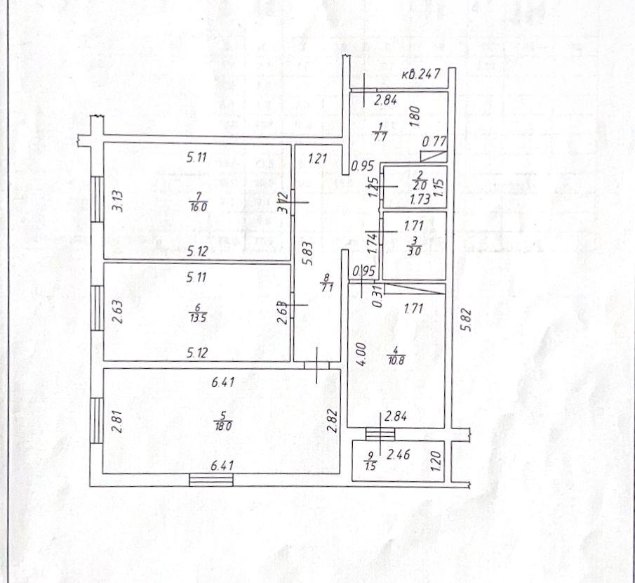 3-комнатная 78.3 м2 в ЖК undefined корпус null этаж 1