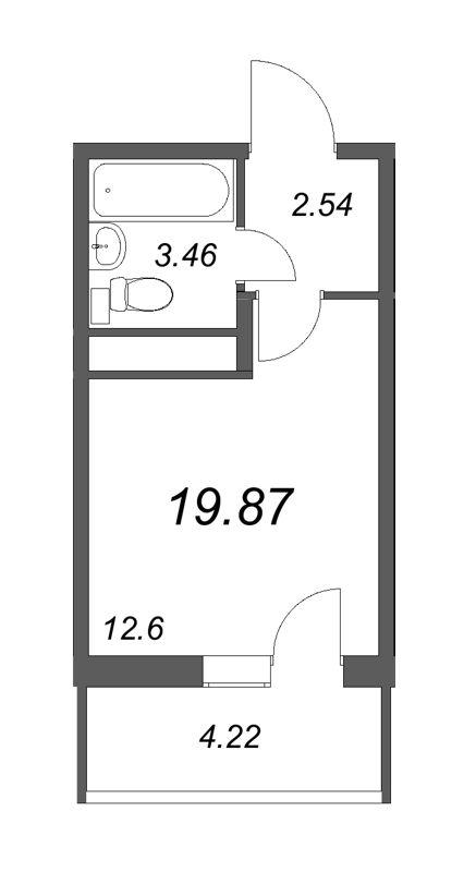 Студия 19 м2 в ЖК AEROCITY Club корпус null этаж 11