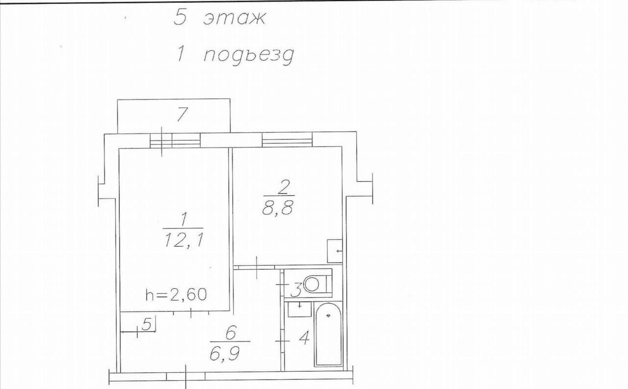 1-комнатная 31.8 м2 в ЖК undefined корпус null этаж 5