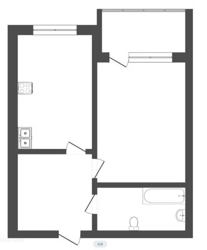 1-комнатная 42.1 м2 в ЖК undefined корпус null этаж 8