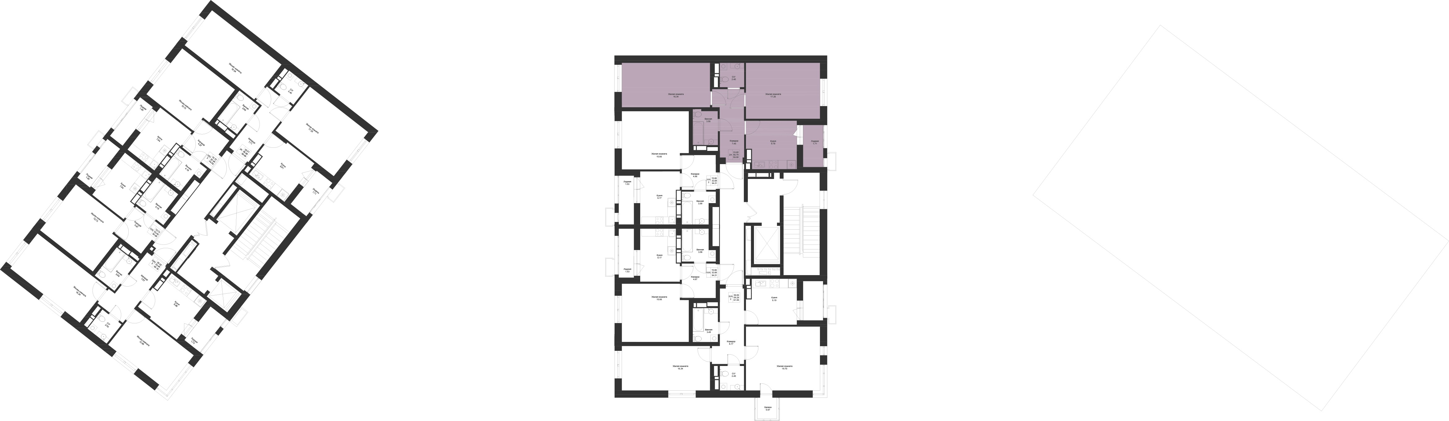 2-комнатная 58 м2 в ЖК Солнечный город корпус null этаж 6