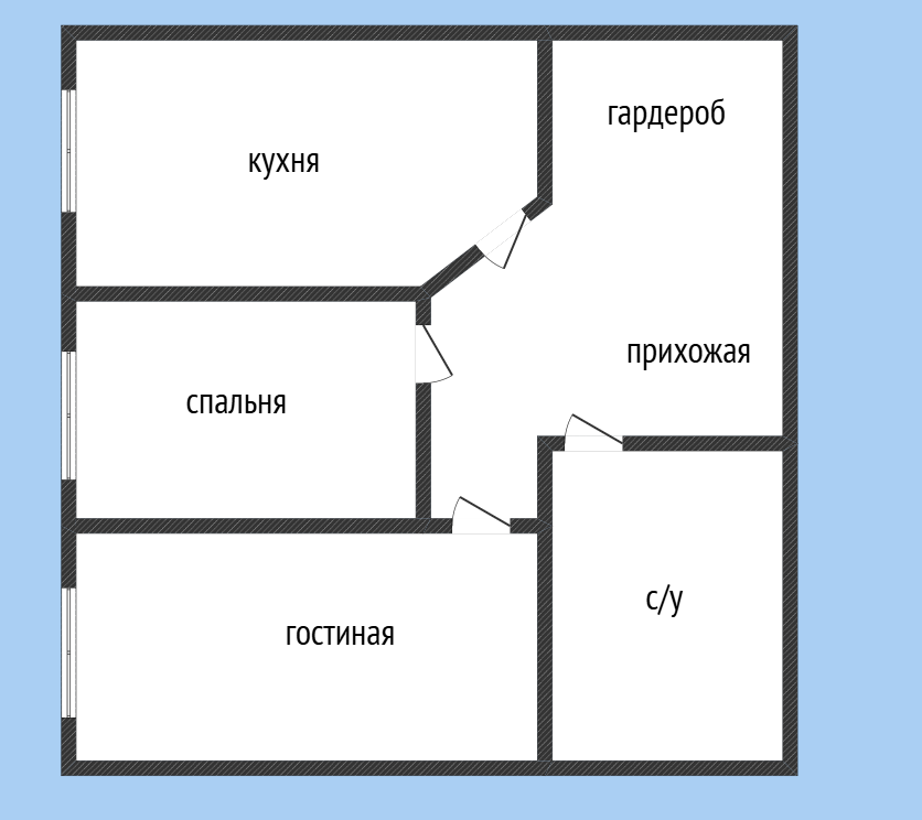 2-комнатная 60 м2 в ЖК undefined корпус null этаж 3
