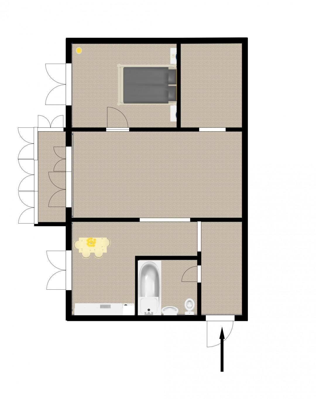 2-комнатная 44 м2 в ЖК undefined корпус null этаж 4