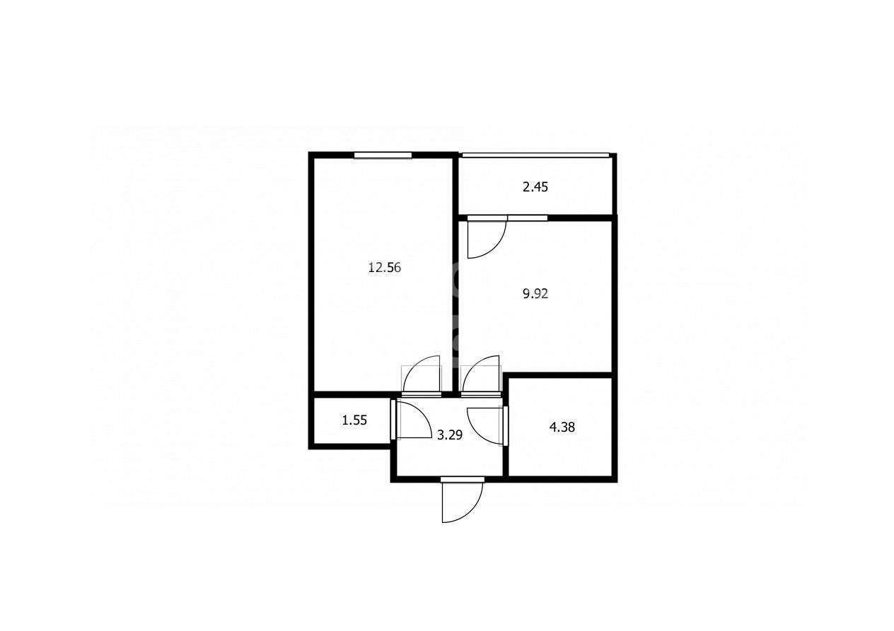 1-комнатная 32.9 м2 в ЖК undefined корпус null этаж 3