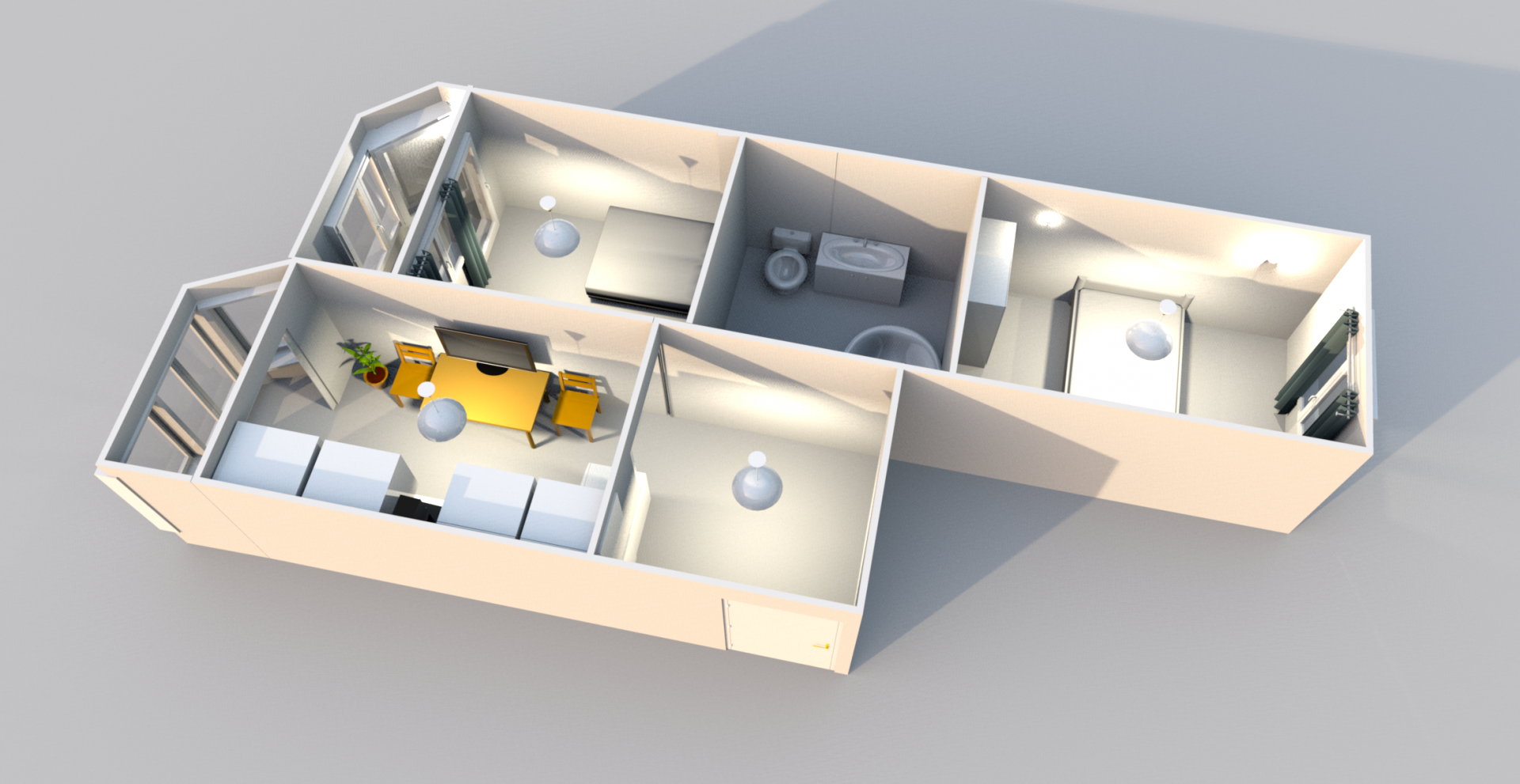 2-комнатная 58 м2 в ЖК undefined корпус null этаж 14