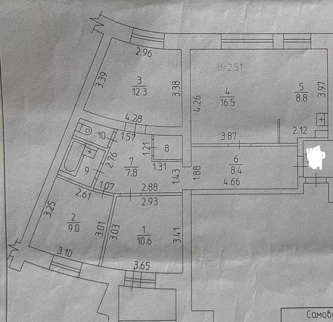 4-комнатная 82.2 м2 в ЖК undefined корпус null этаж 4