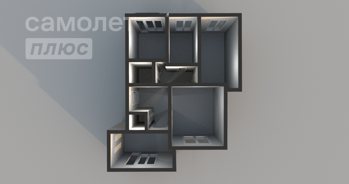 4-комнатная 114.6 м2 в ЖК undefined корпус null этаж 7