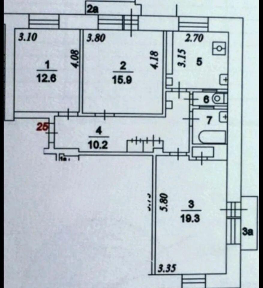 3-комнатная 72 м2 в ЖК undefined корпус null этаж 4