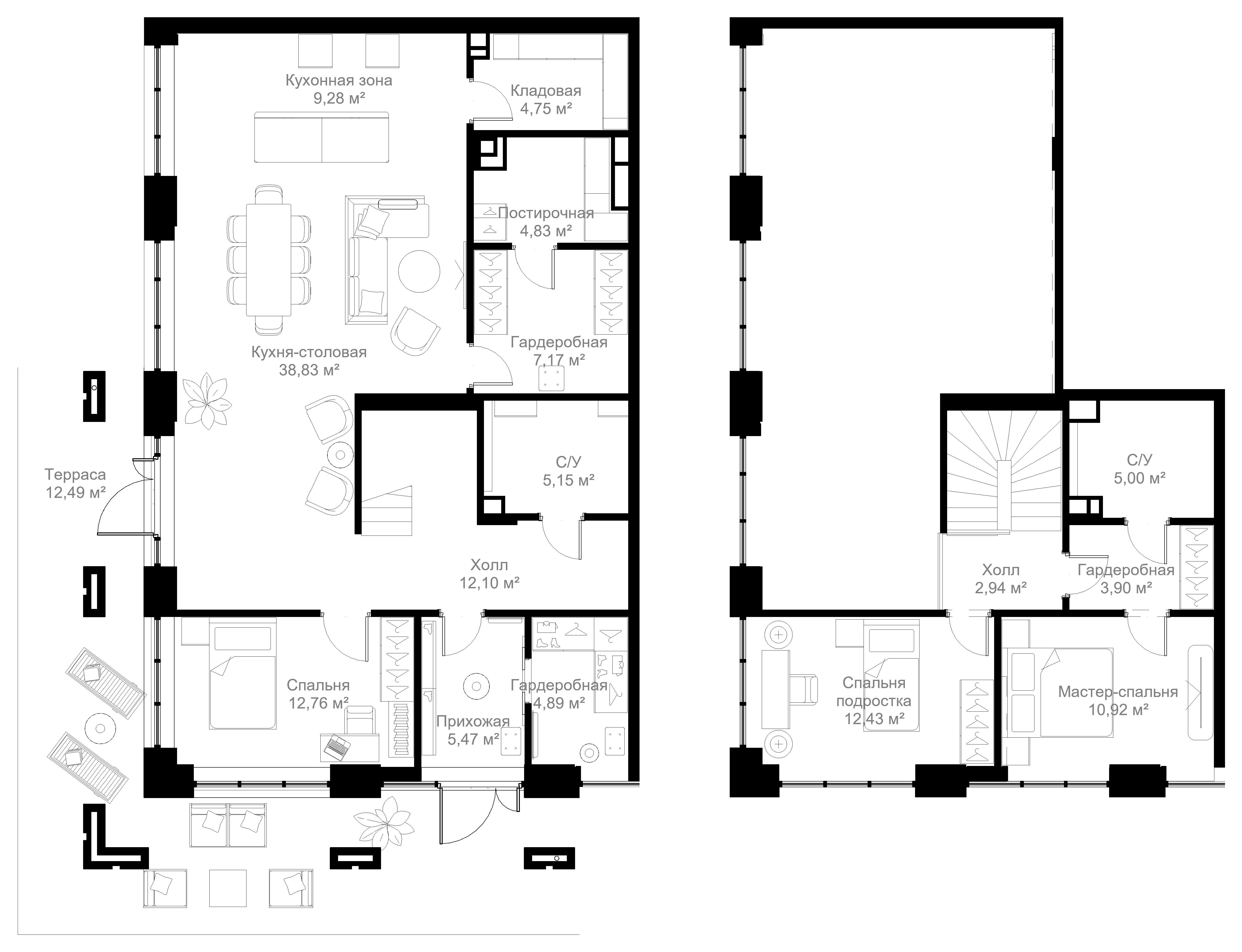 3-комнатная 152 м2 в ЖК МЫС корпус null этаж 1