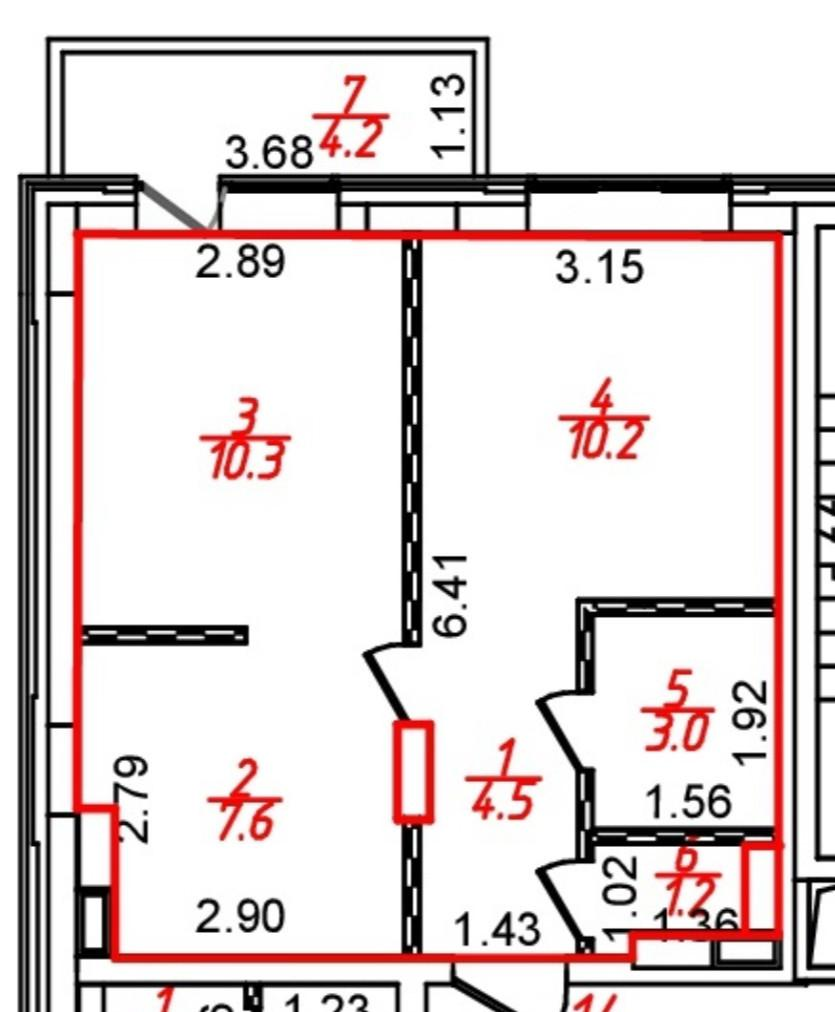 2-комнатная 36.8 м2 в ЖК undefined корпус null этаж 3
