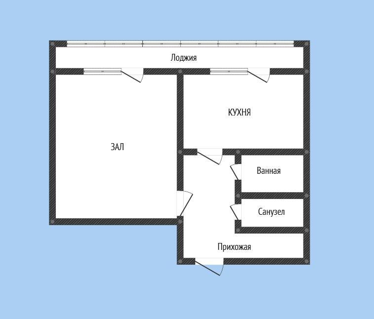 1-комнатная 41.9 м2 в ЖК undefined корпус null этаж 3