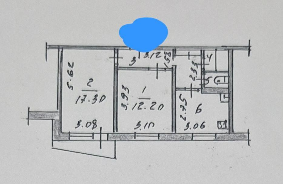 2-комнатная 51.8 м2 в ЖК undefined корпус null этаж 5