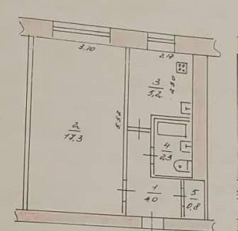 1-комнатная 29.6 м2 в ЖК undefined корпус null этаж 4