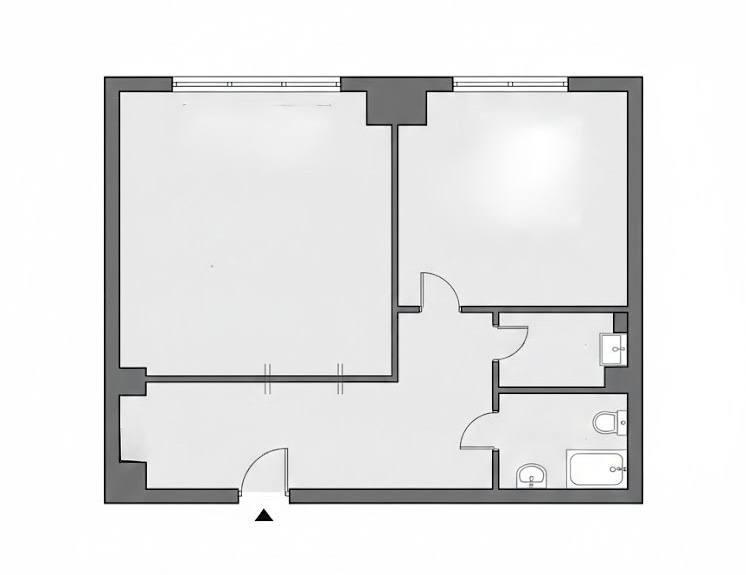 1-комнатная 39.6 м2 в ЖК undefined корпус null этаж 1