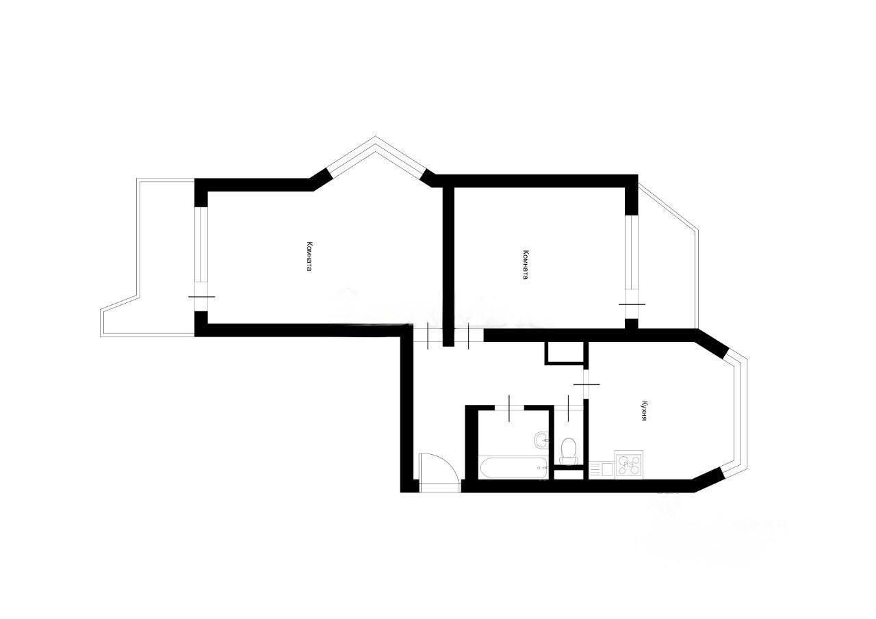 2-комнатная 64 м2 в ЖК undefined корпус null этаж 15