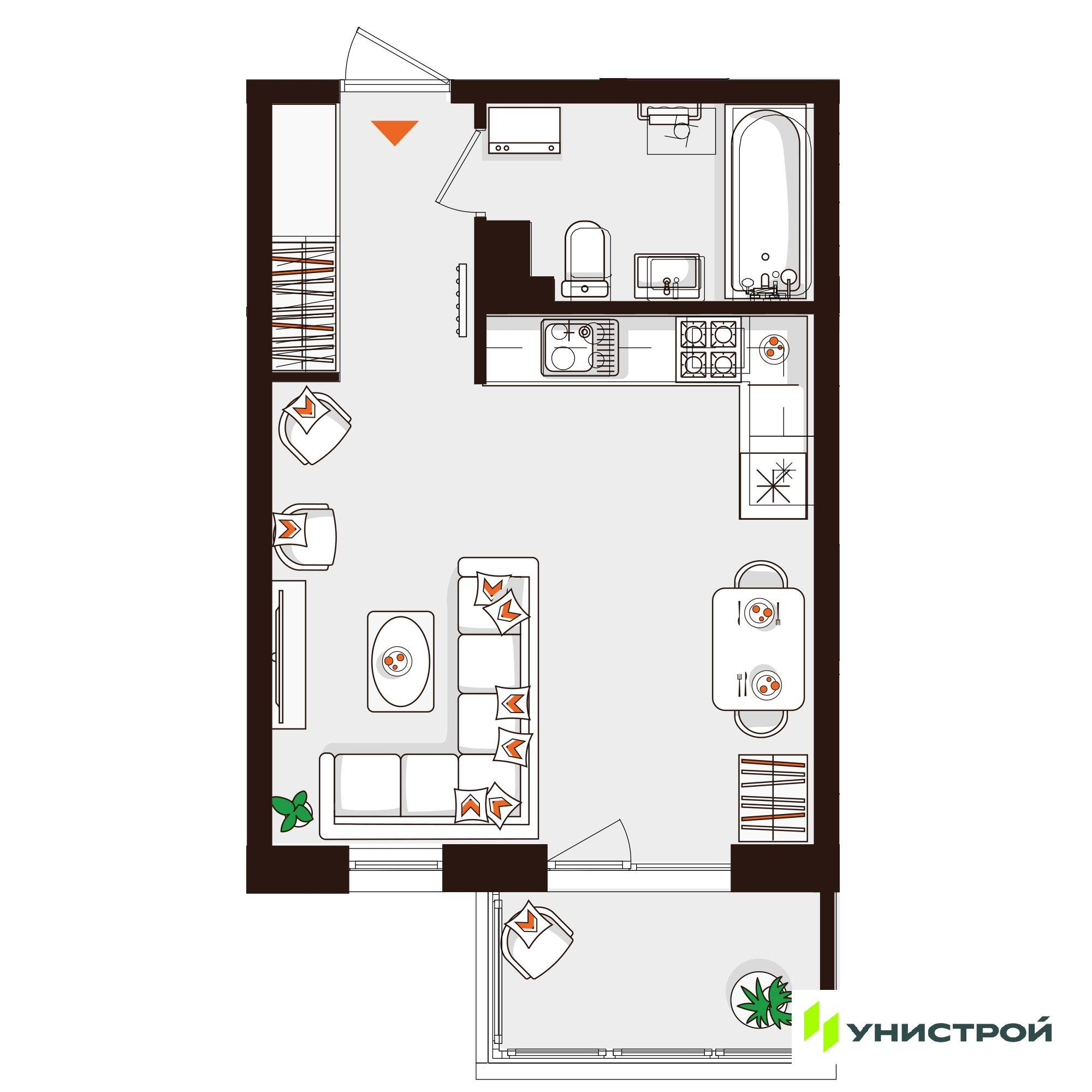 Студия 31 м2 в ЖК Лисино корпус null этаж 4