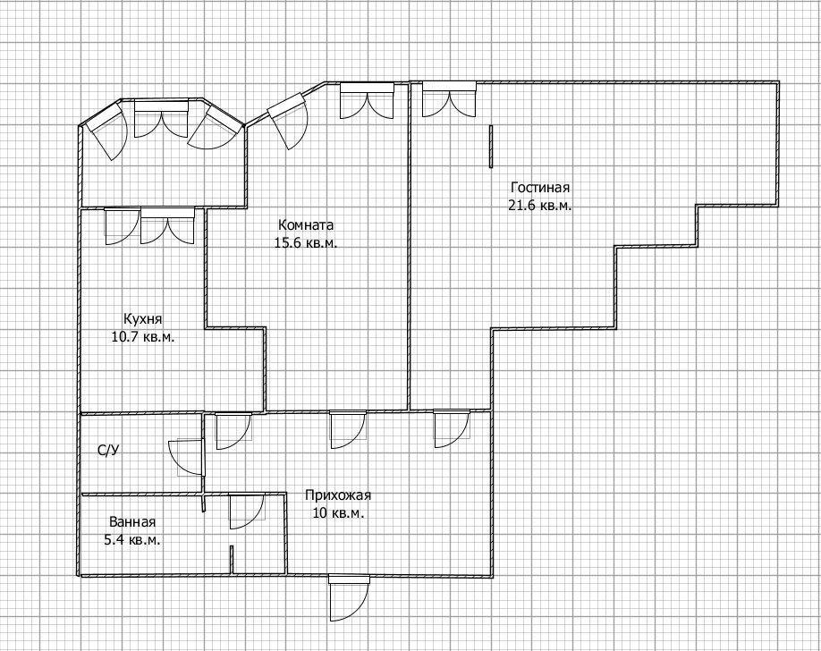 2-комнатная 66 м2 в ЖК undefined корпус null этаж 6