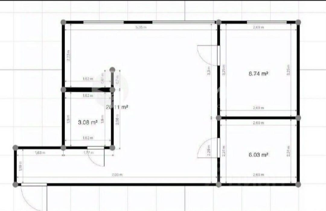 2-комнатная 45 м2 в ЖК undefined корпус null этаж 4