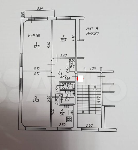 3-комнатная 61.1 м2 в ЖК undefined корпус null этаж 2