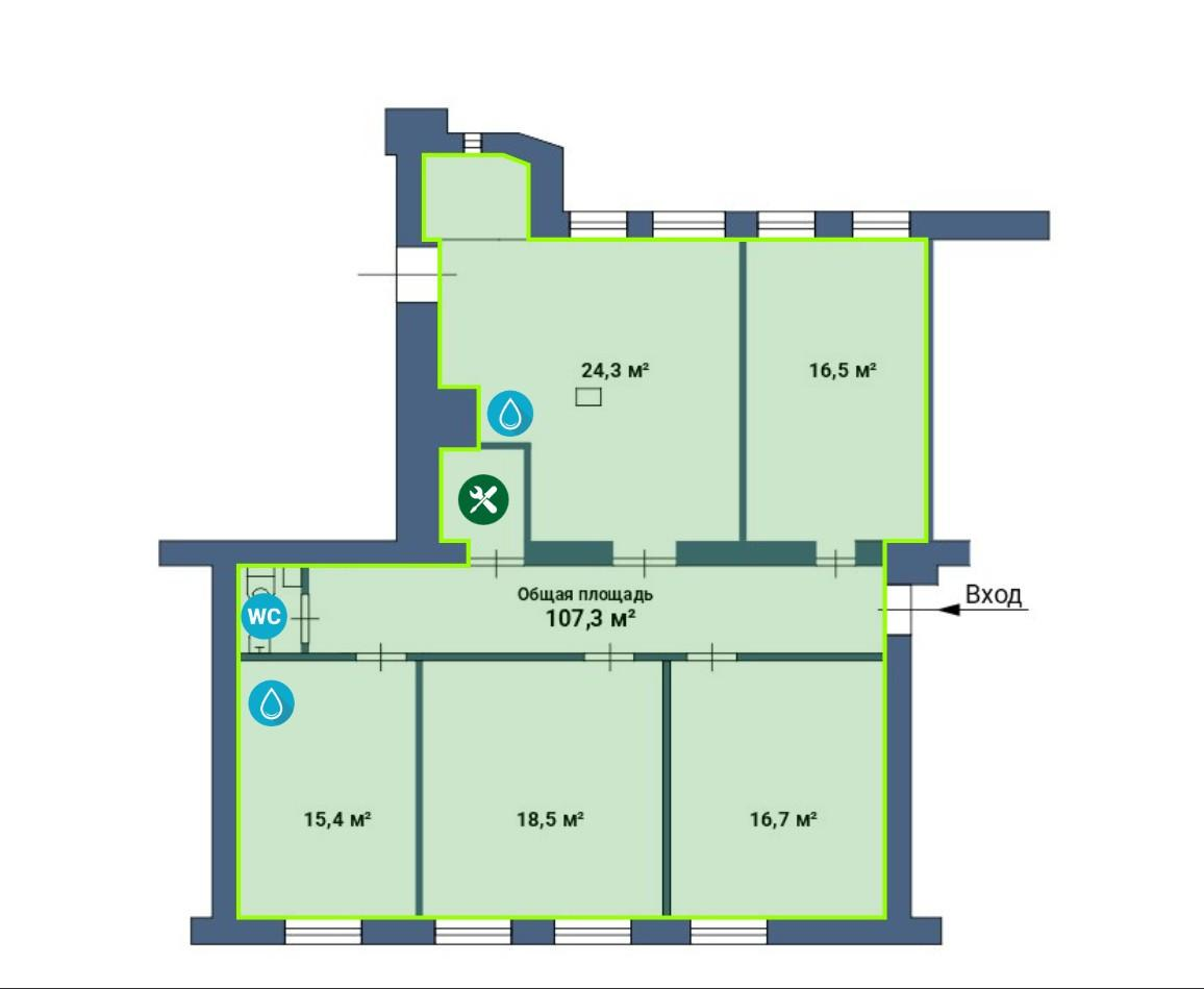 Студия 107.3 м2 в ЖК undefined корпус null этаж null