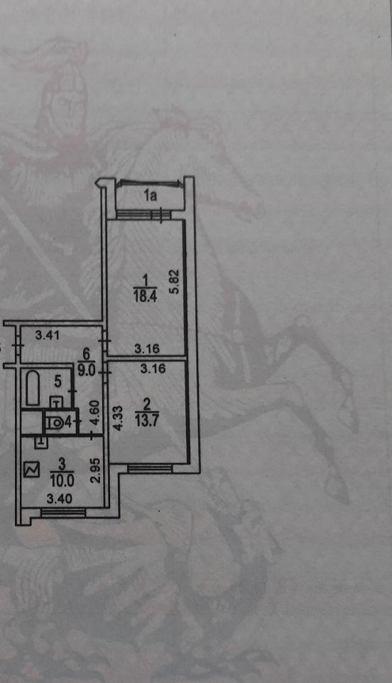 2-комнатная 57 м2 в ЖК undefined корпус null этаж 2