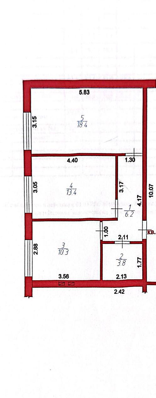 2-комнатная 52.1 м2 в ЖК undefined корпус null этаж 1