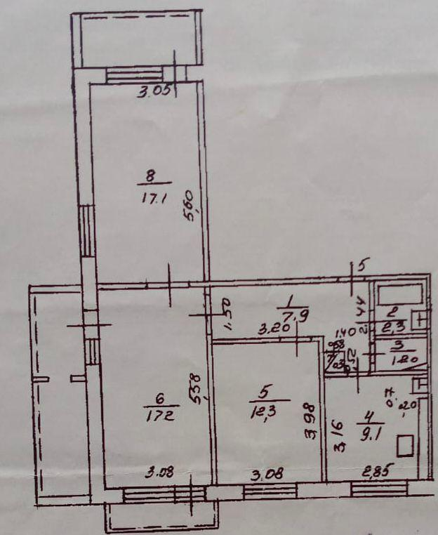 3-комнатная 67.4 м2 в ЖК undefined корпус null этаж 2