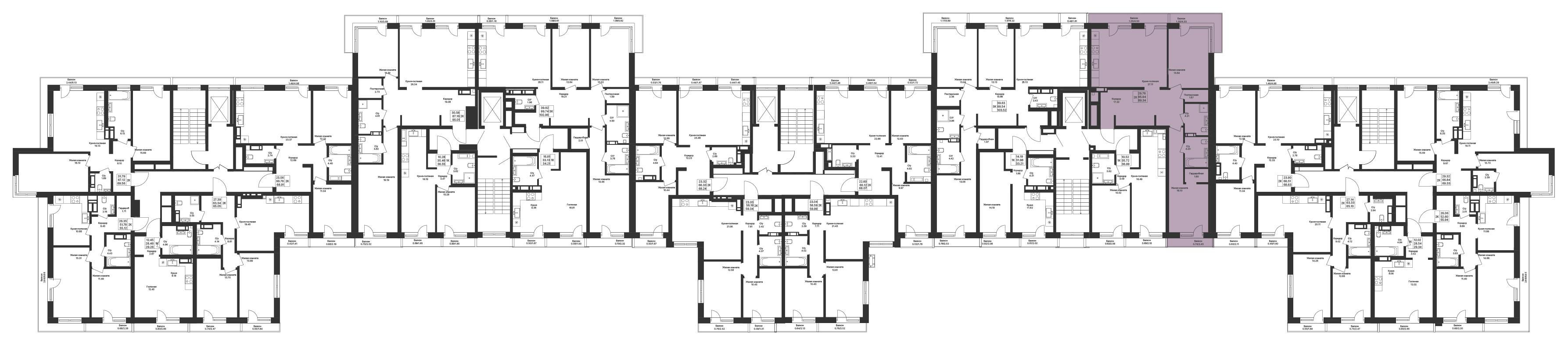 Студия 89 м2 в ЖК Мой Ритм корпус null этаж 2