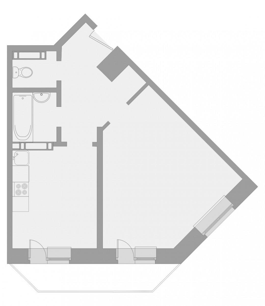 1-комнатная 44.1 м2 в ЖК undefined корпус null этаж 10