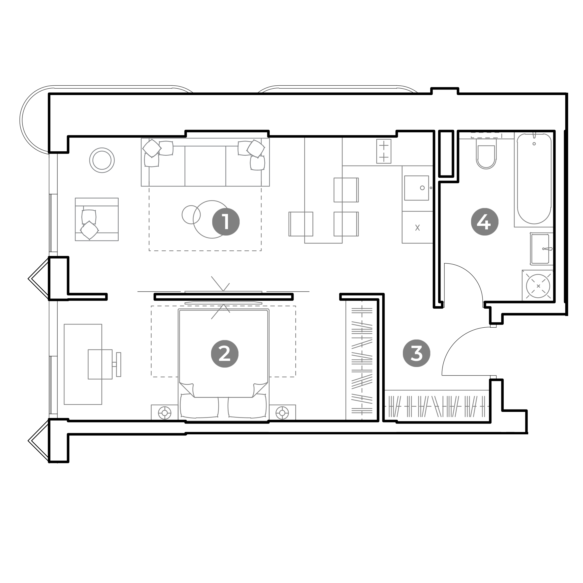 2-комнатная 45 м2 в ЖК Nametkin Tower корпус null этаж 2