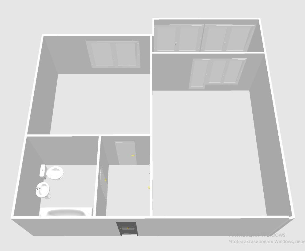 1-комнатная 38.1 м2 в ЖК undefined корпус null этаж 2