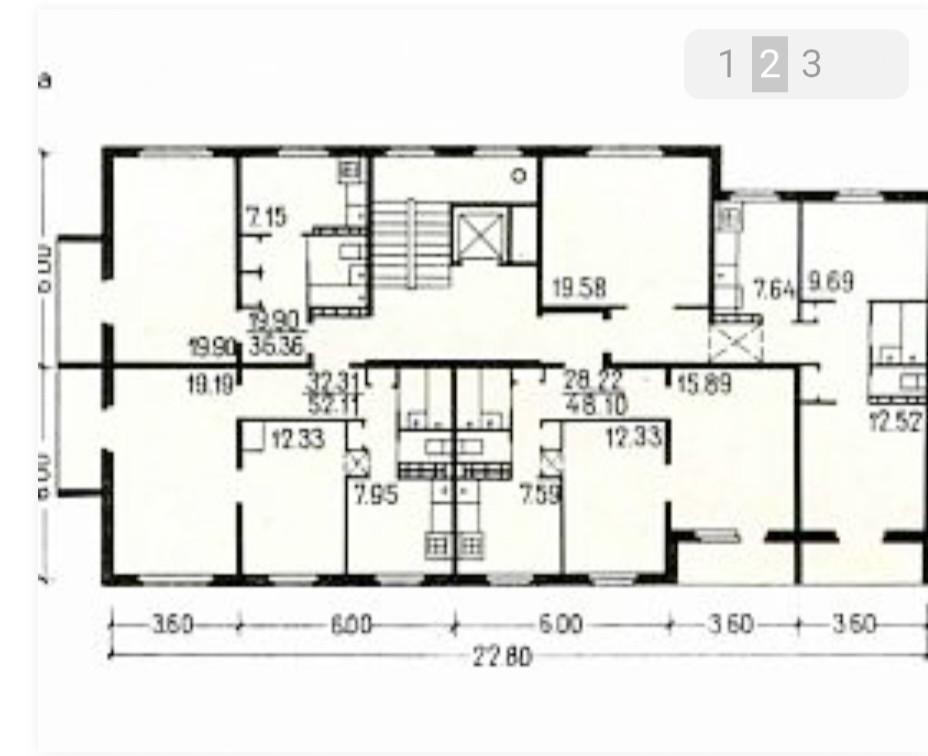 2-комнатная 53.3 м2 в ЖК undefined корпус null этаж 9