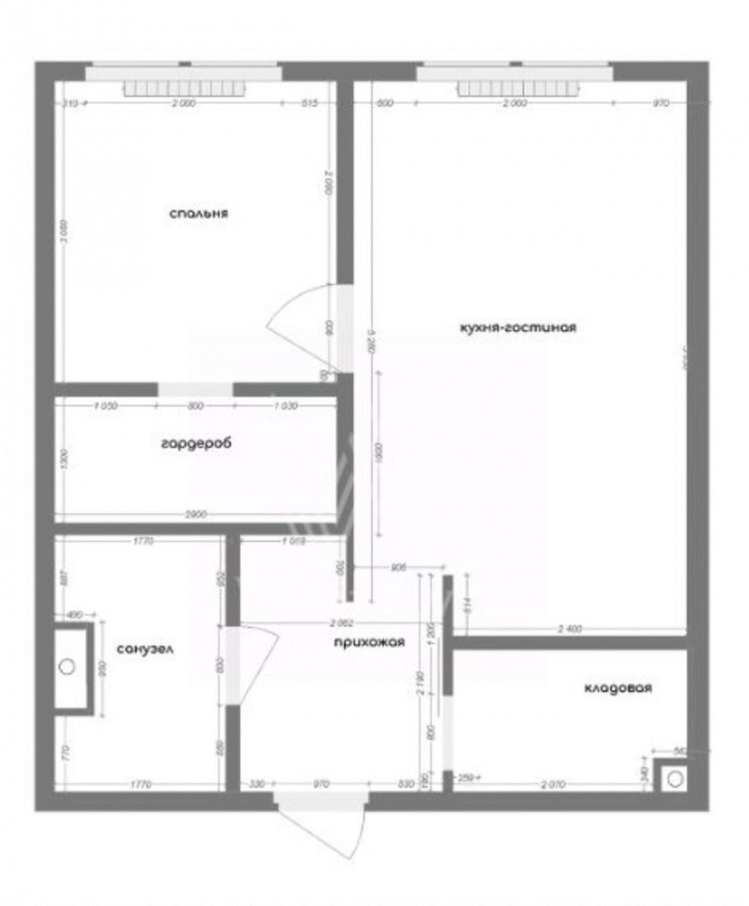 1-комнатная 45.6 м2 в ЖК undefined корпус null этаж 7