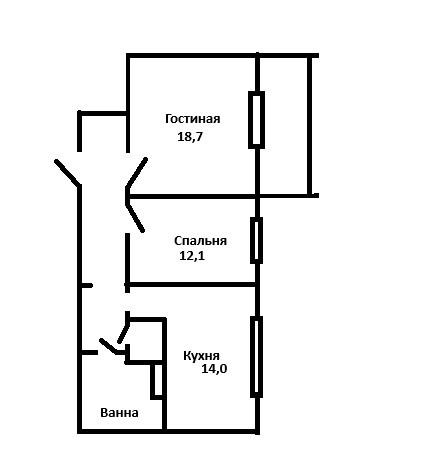 2-комнатная 61 м2 в ЖК undefined корпус null этаж 9