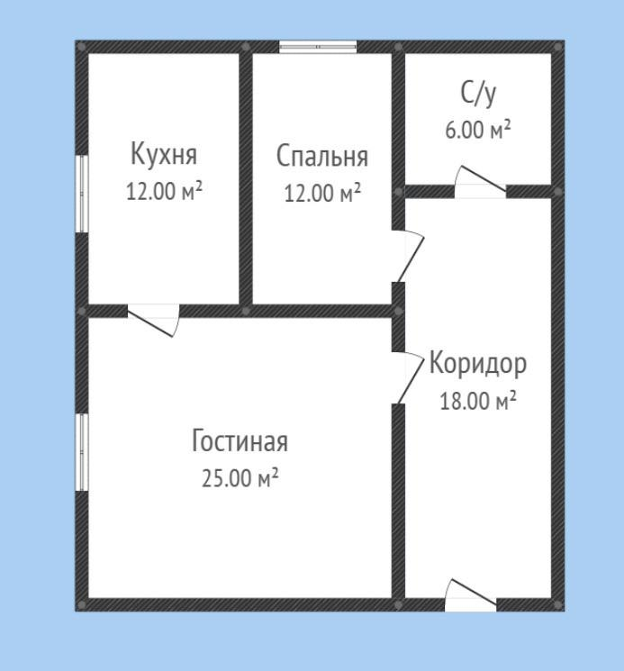 2-комнатная 75 м2 в ЖК undefined корпус null этаж 13