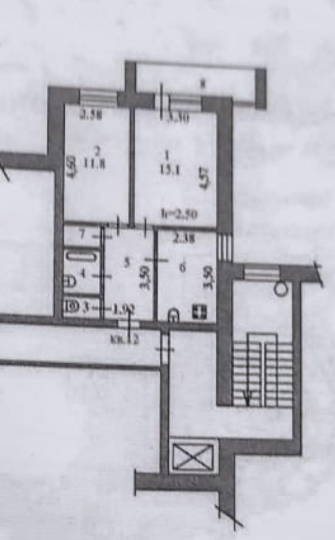 2-комнатная 46.9 м2 в ЖК undefined корпус null этаж 2