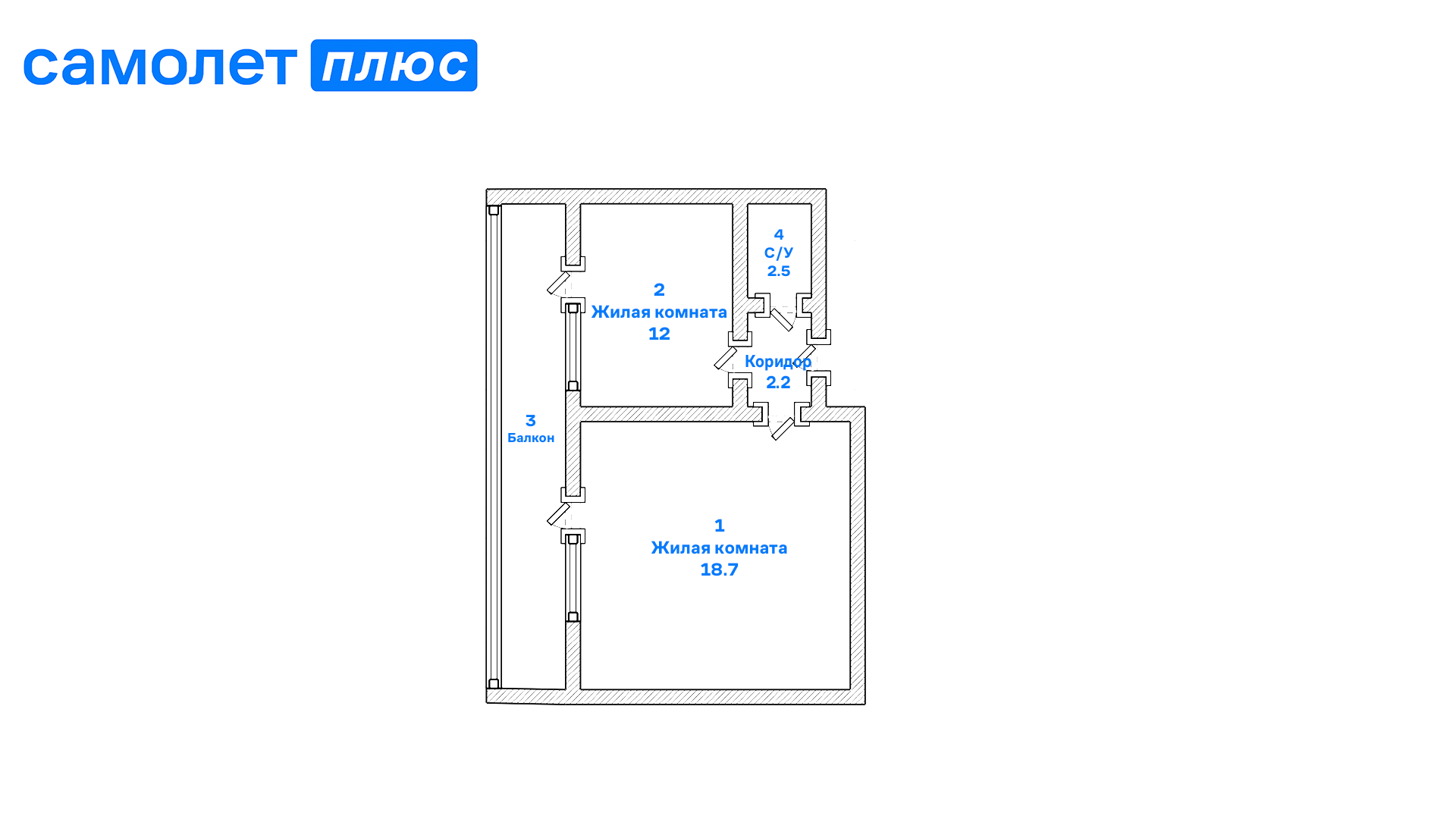 2-комнатная 35.4 м2 в ЖК undefined корпус null этаж 6