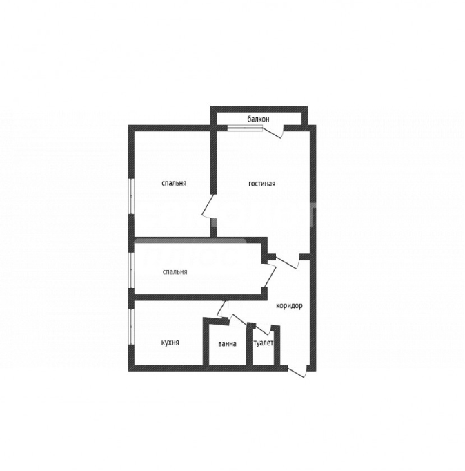 3-комнатная 52.5 м2 в ЖК undefined корпус null этаж 3