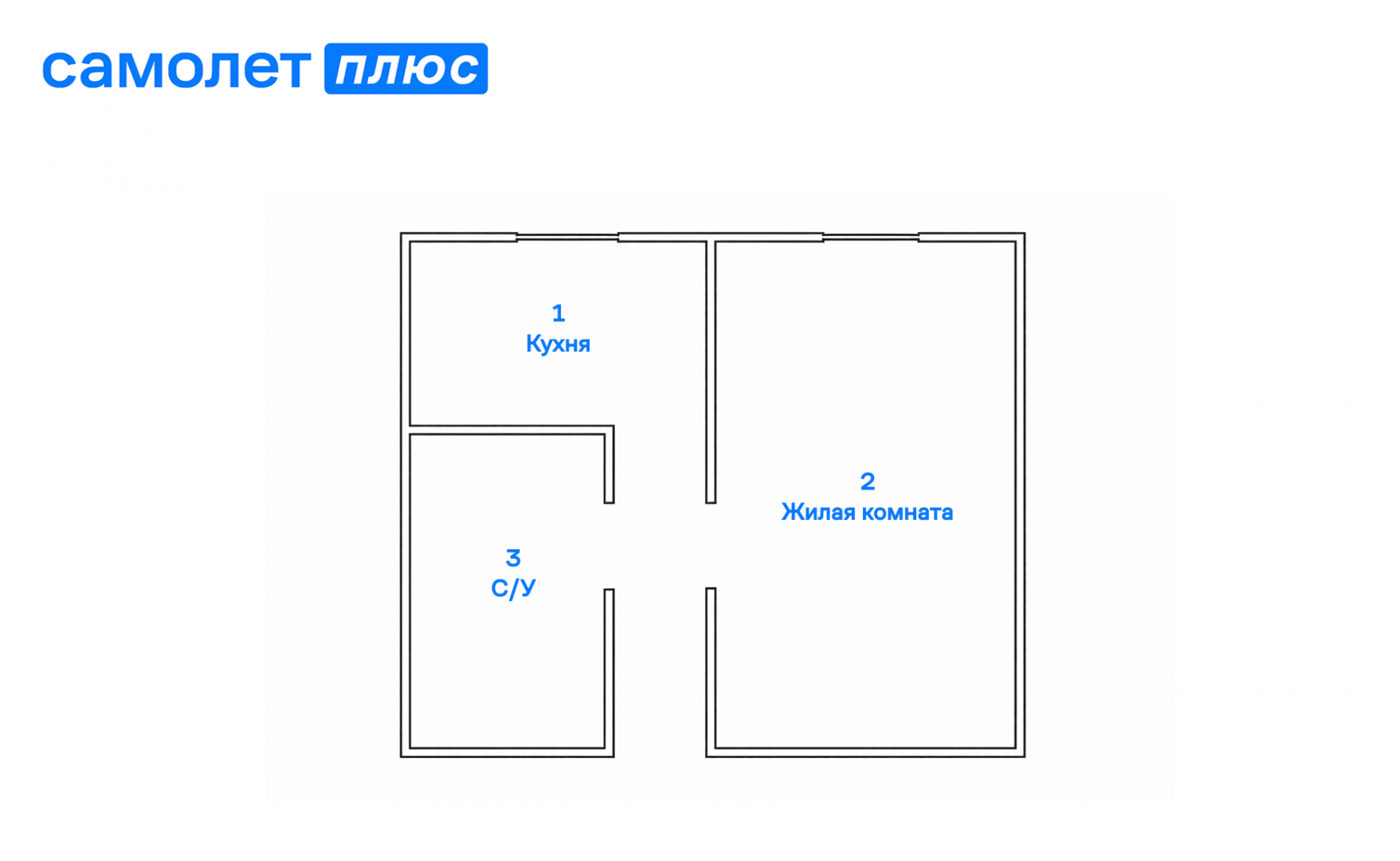 1-комнатная 24.8 м2 в ЖК undefined корпус null этаж 1