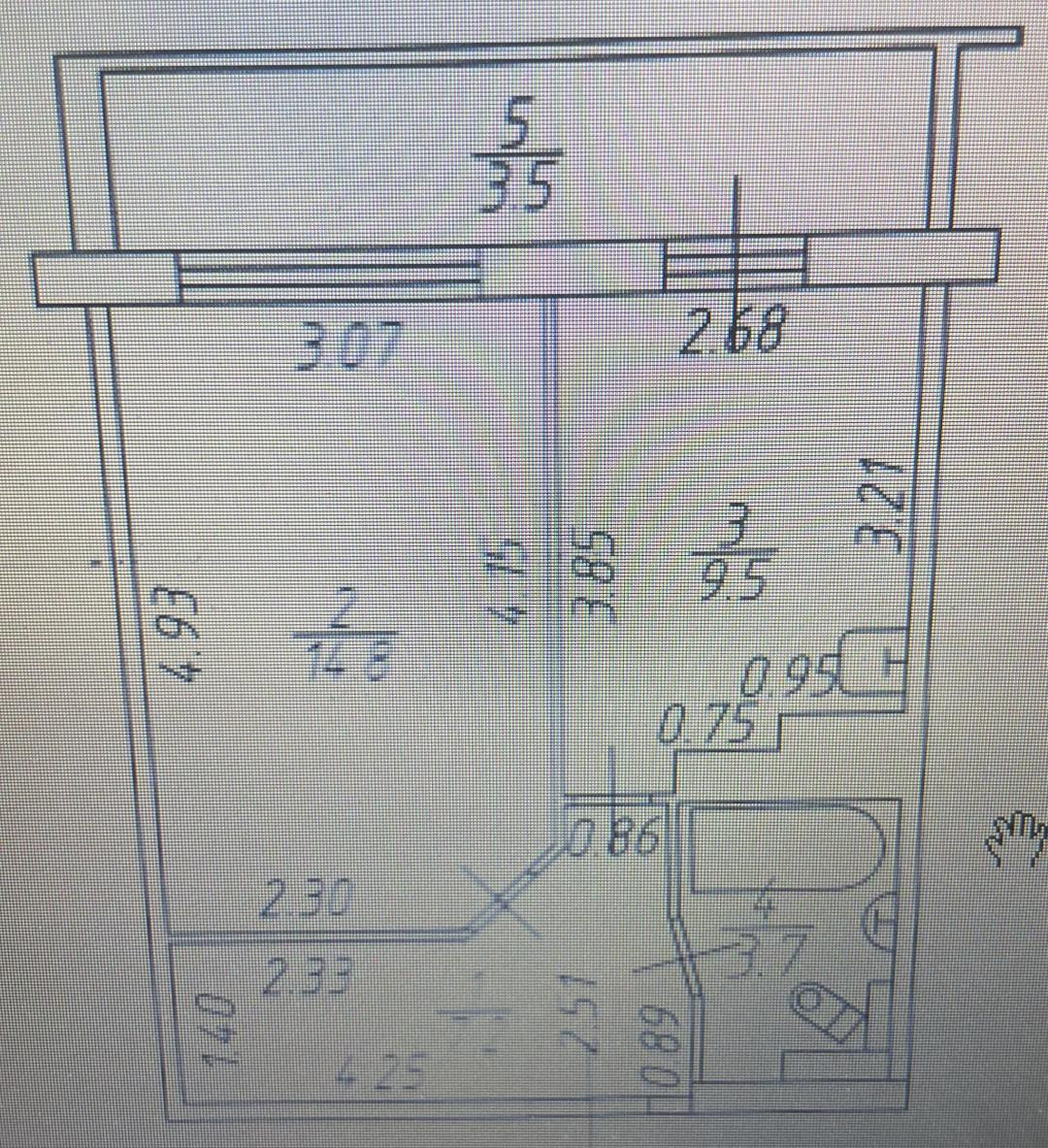 1-комнатная 35.2 м2 в ЖК undefined корпус null этаж 1