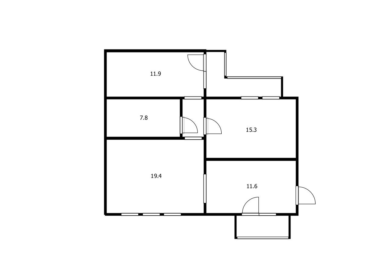 2-комнатная 71.2 м2 в ЖК undefined корпус null этаж 5