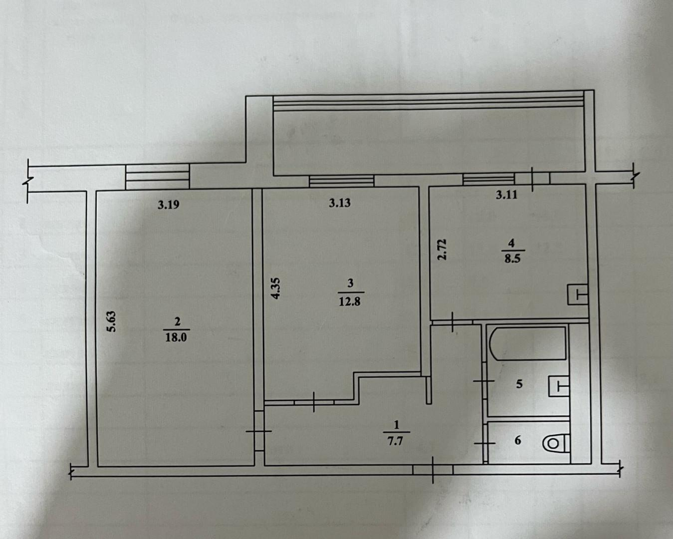 2-комнатная 51.5 м2 в ЖК undefined корпус null этаж 8