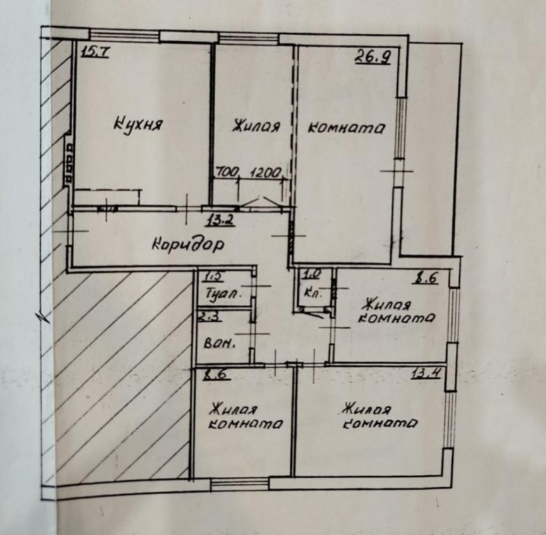 4-комнатная 91.6 м2 в ЖК undefined корпус null этаж 2