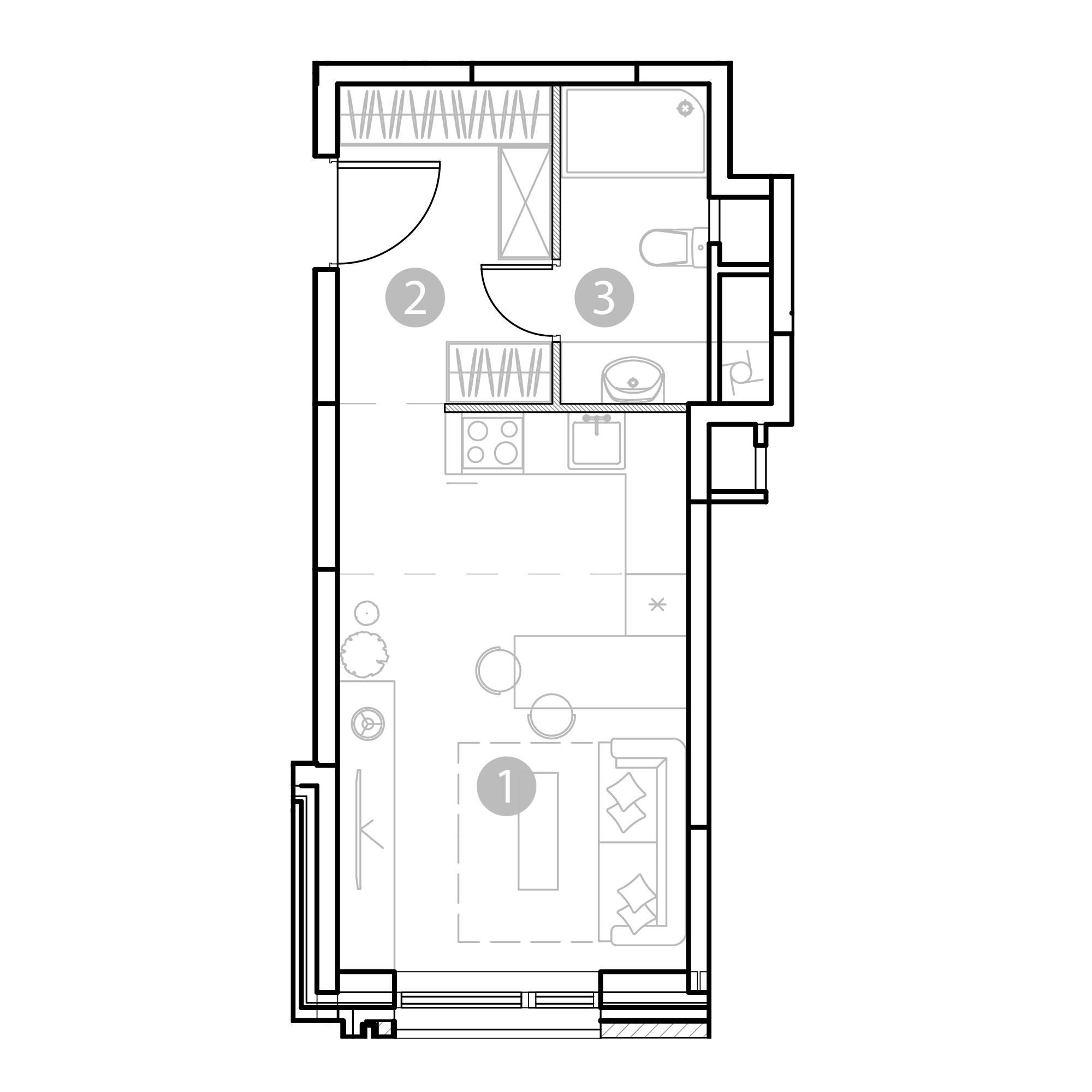 Студия 29 м2 в ЖК ЭвоПарк Измайлово корпус null этаж 5