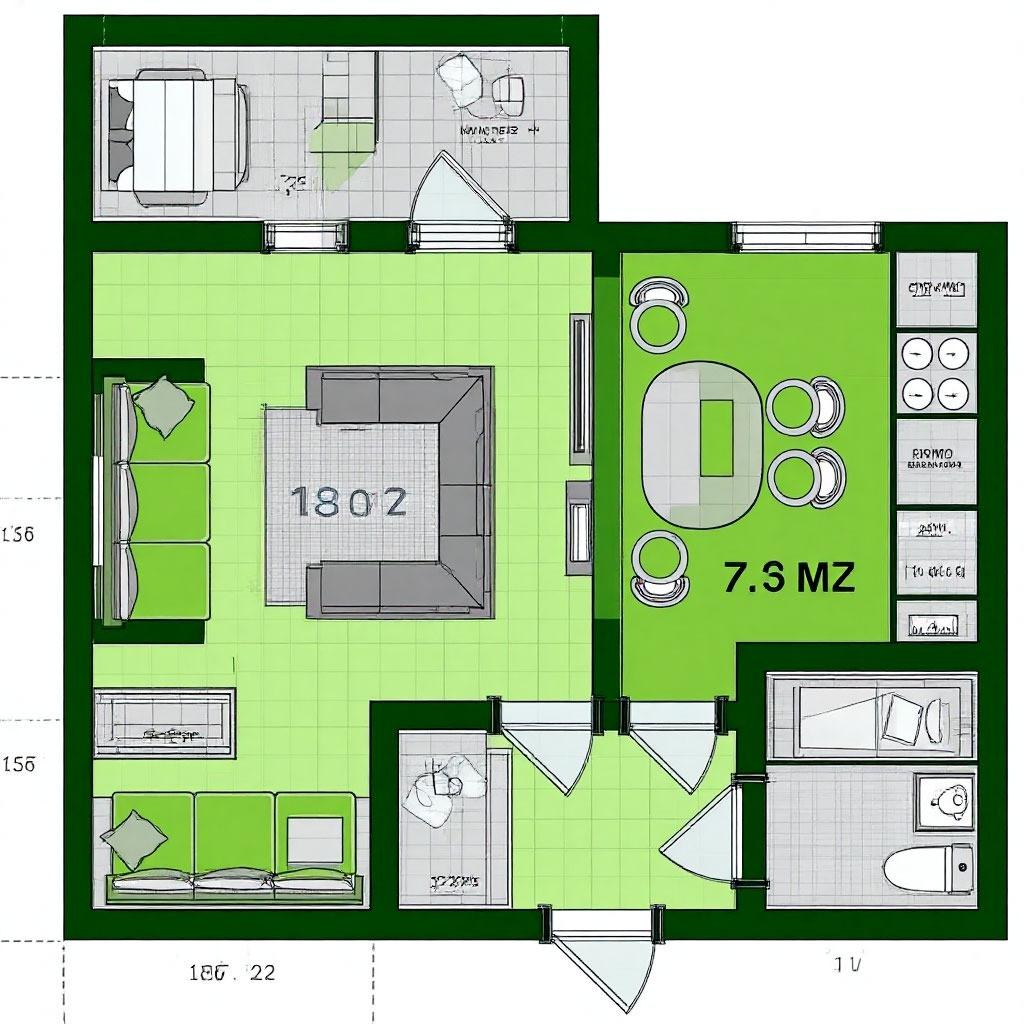 1-комнатная 32.4 м2 в ЖК undefined корпус null этаж 5